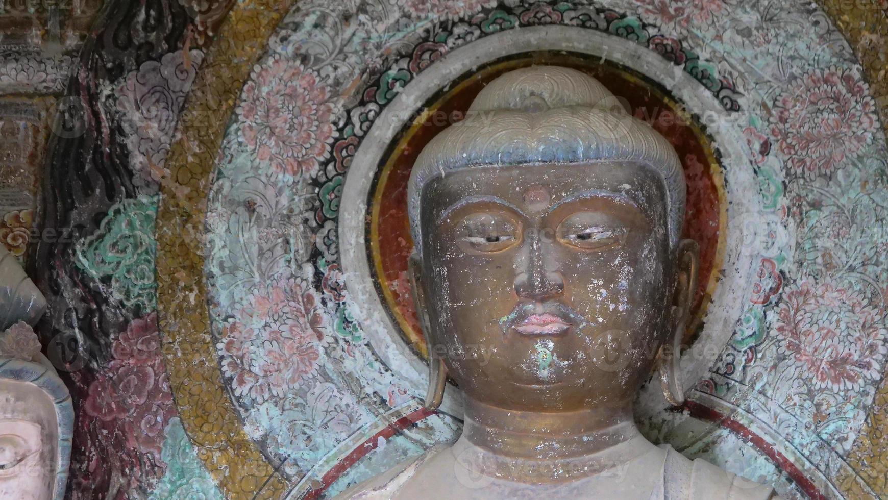 Maijishan Cave-Temple Complex in Tianshui city, Gansu Province China. photo