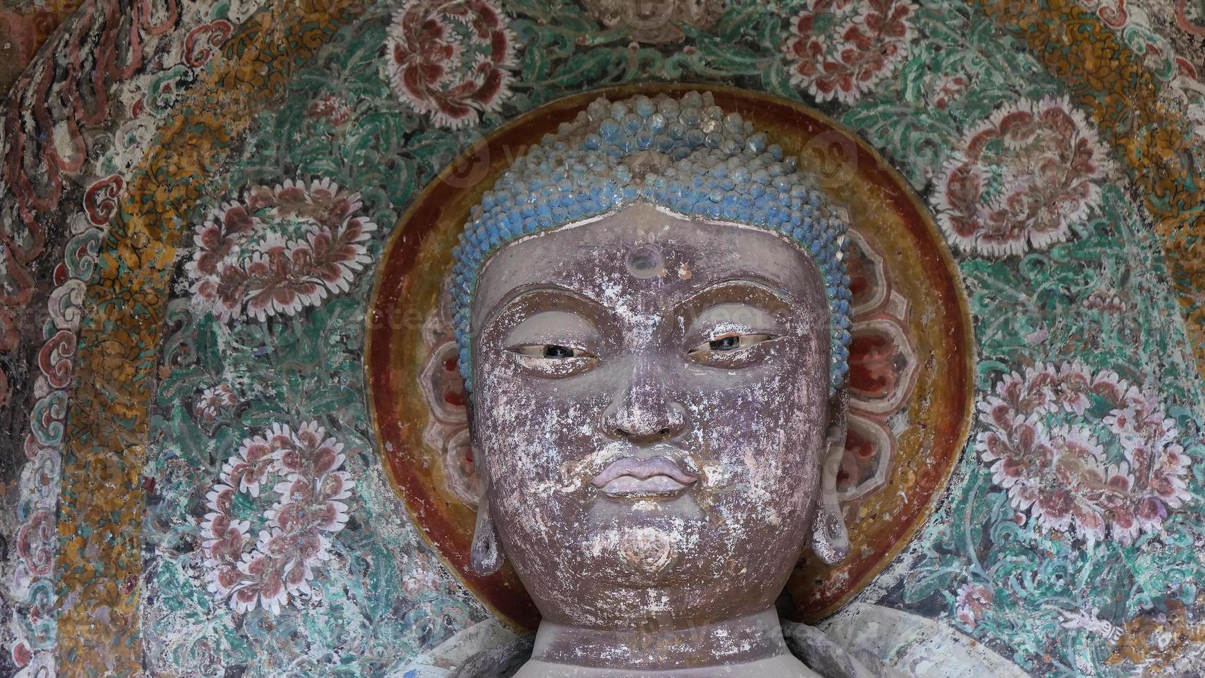 Maijishan Cave-Temple Complex in Tianshui city, Gansu Province China. photo