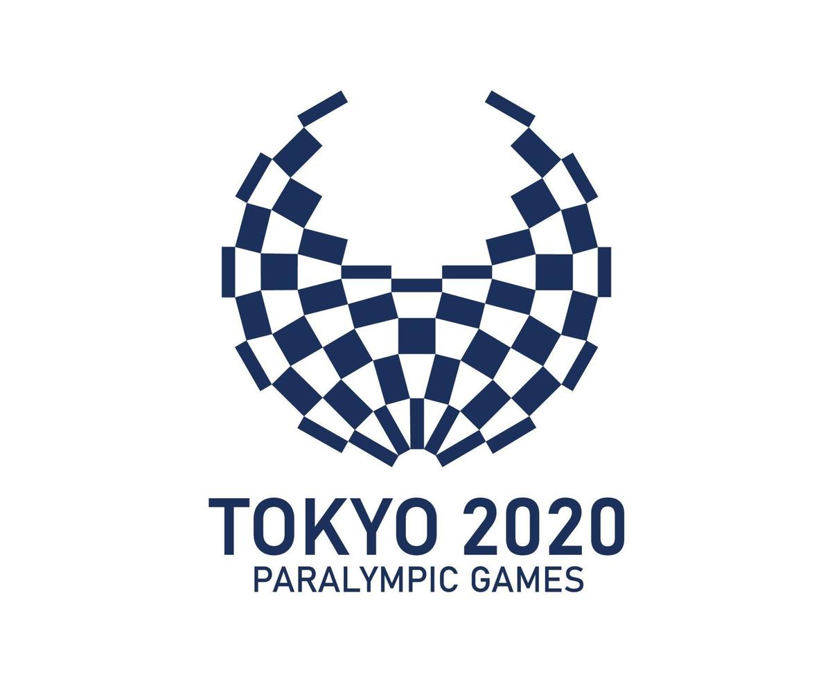 design Official logo Tokyo 2020 japan Paralympic games abstract vector