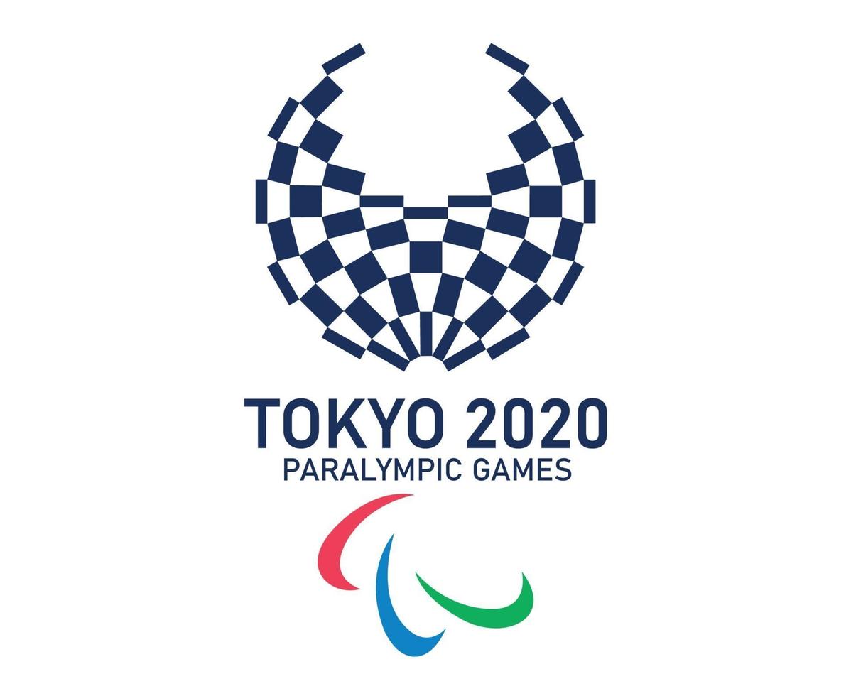 símbolo oficial tokio 2020 juegos paralímpicos de japón vector abstracto