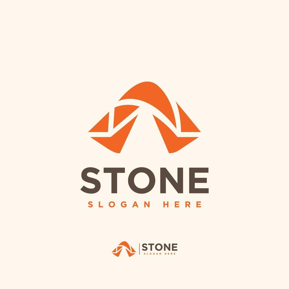 A stone abstract logo vector