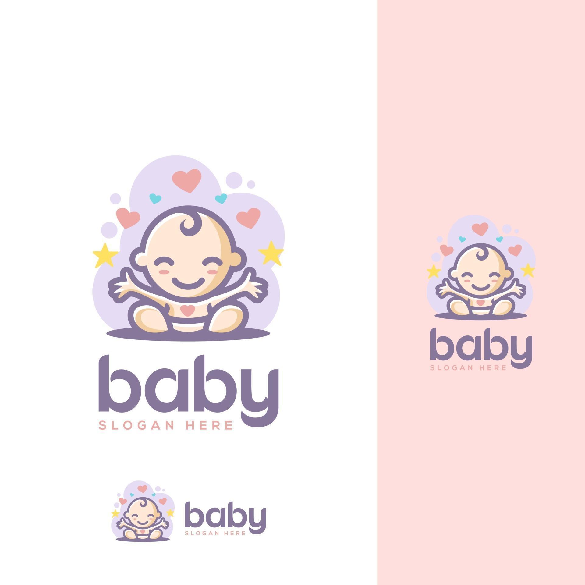 Baby cute logo vector illustration design 3386288 Vector Art at Vecteezy