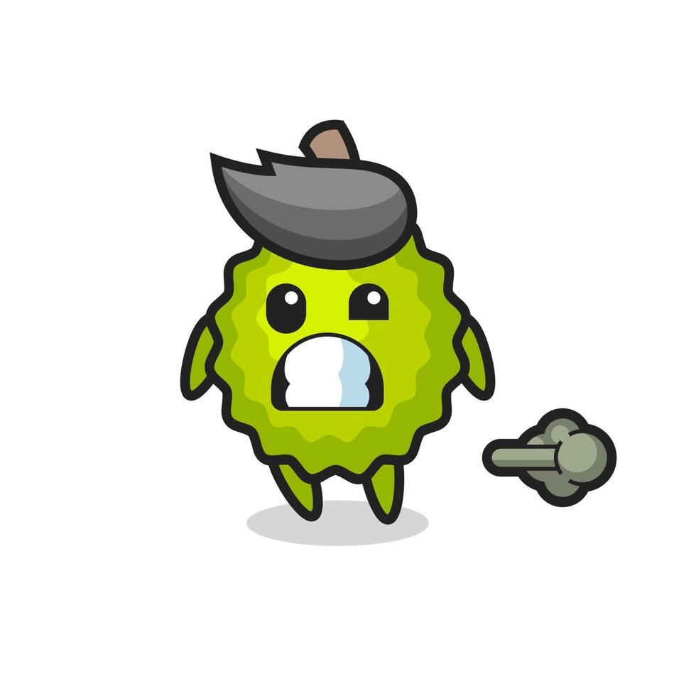 the illustration of the durian cartoon vector