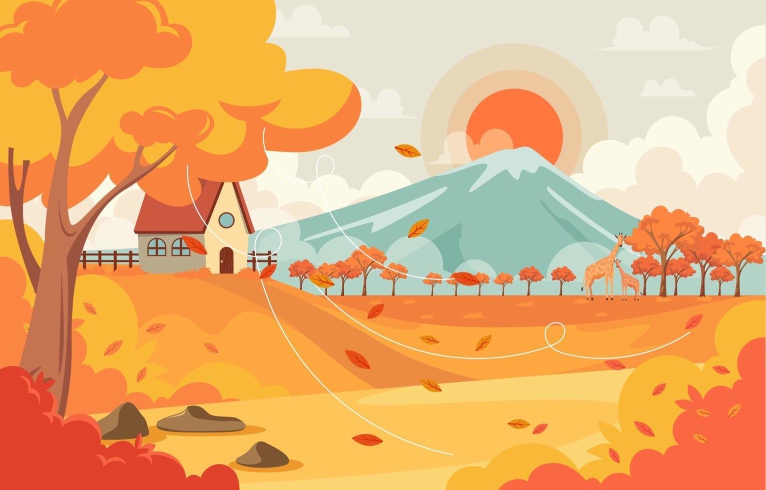 hermoso paisaje natural vector