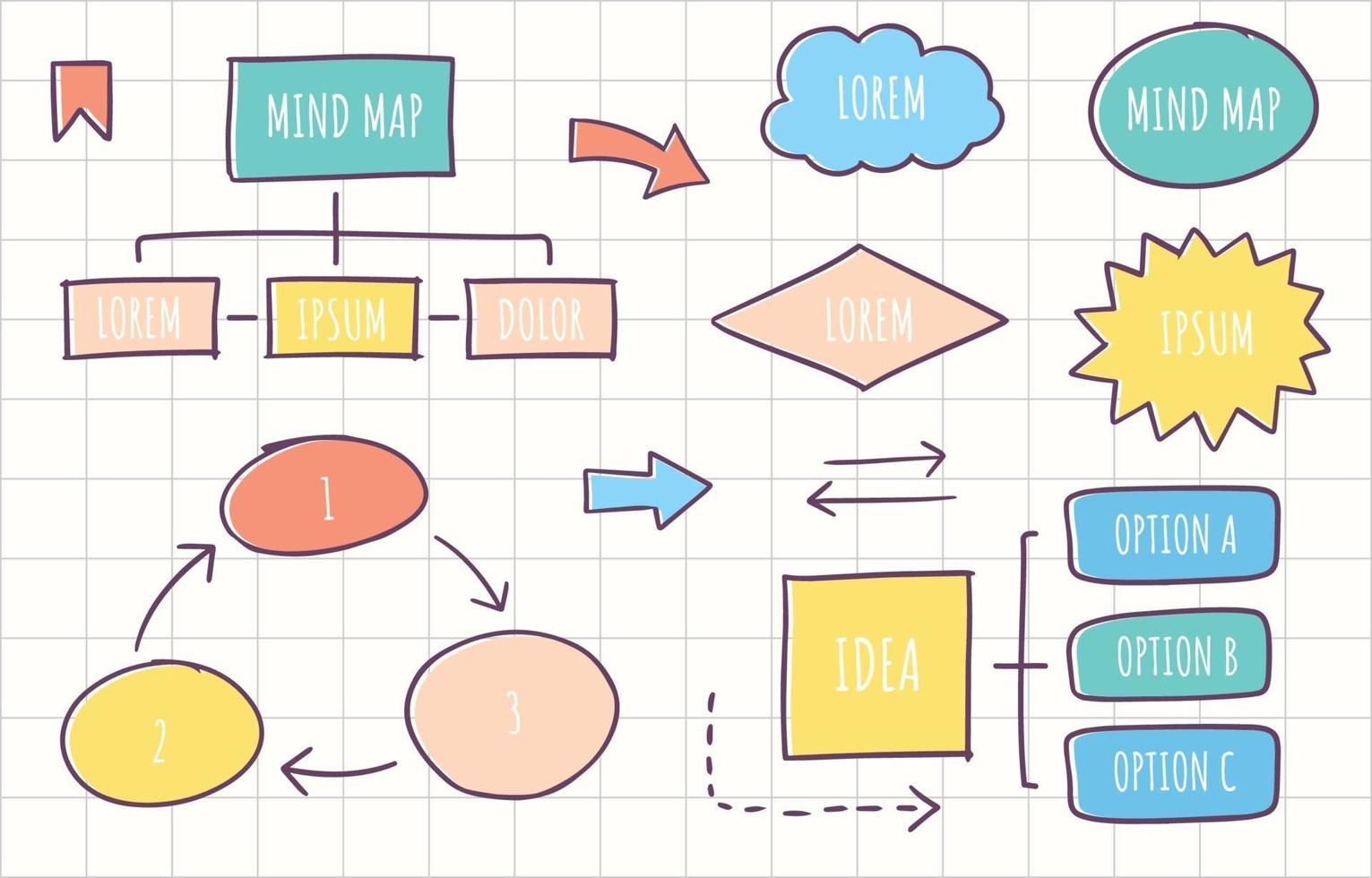 Mind Map Elements vector