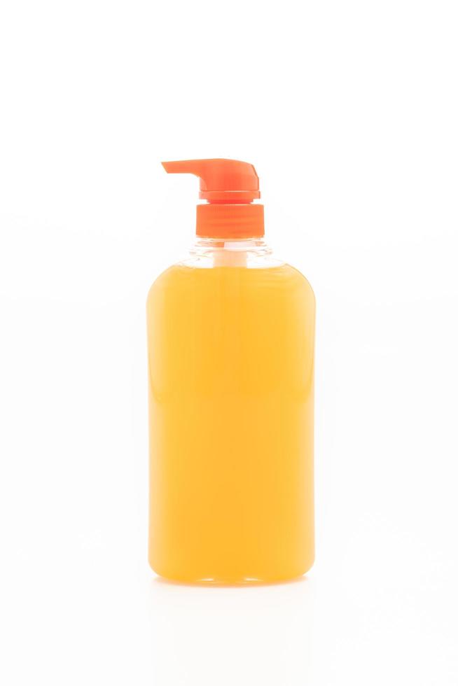 Liquid soap bottle on white background photo