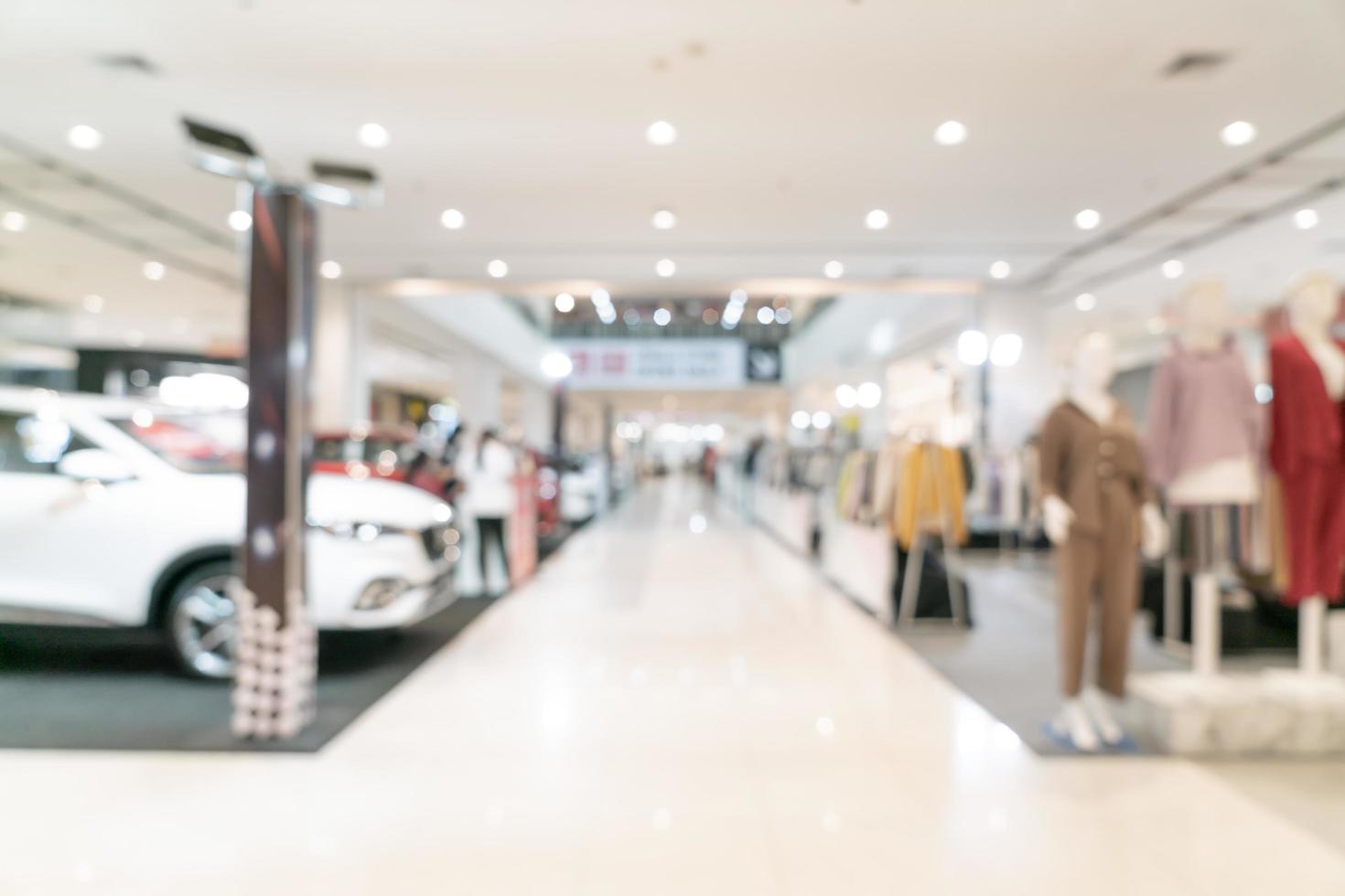 Abstract blur shopping mall and retail store photo