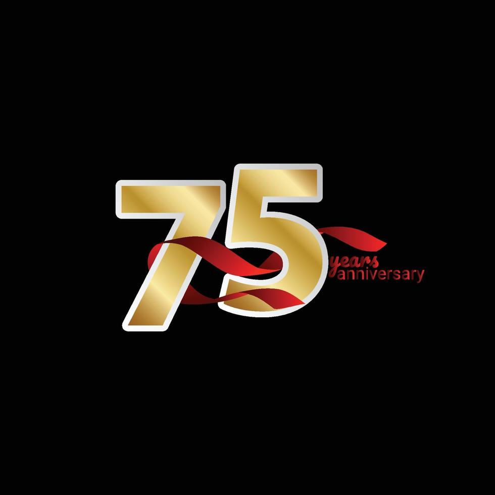 75 Years Anniversary Celebration Vector Template Design Illustration