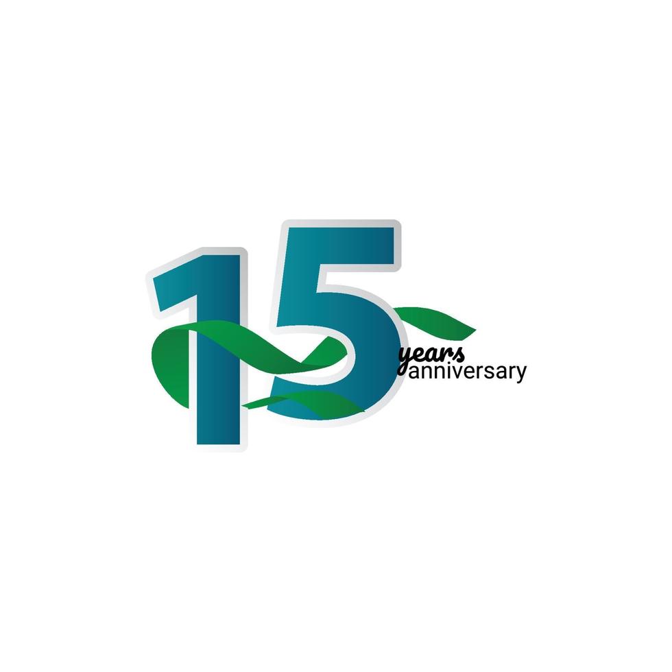 15 Years Anniversary Celebration Vector Template Design Illustration