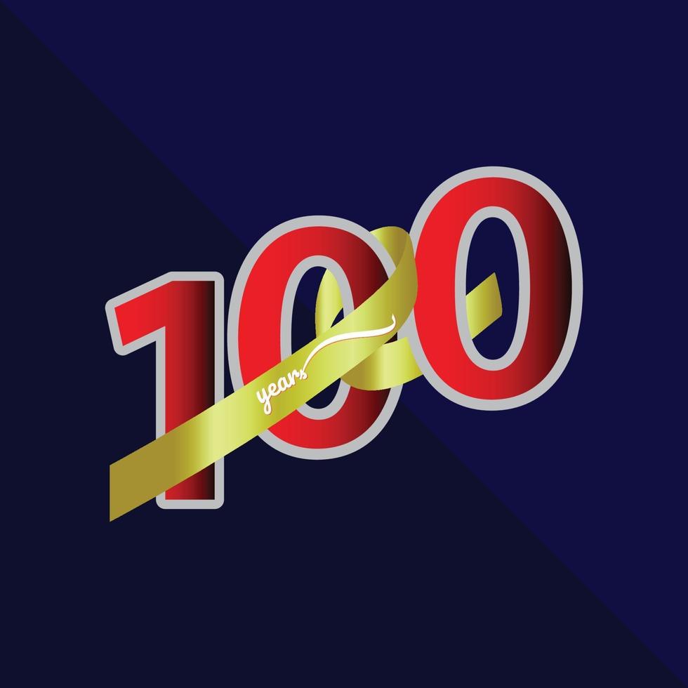 100 Years Anniversary Celebration Vector Template Design Illustration