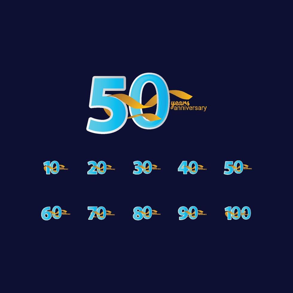 50 Years Anniversary Celebration Vector Template Design Illustration