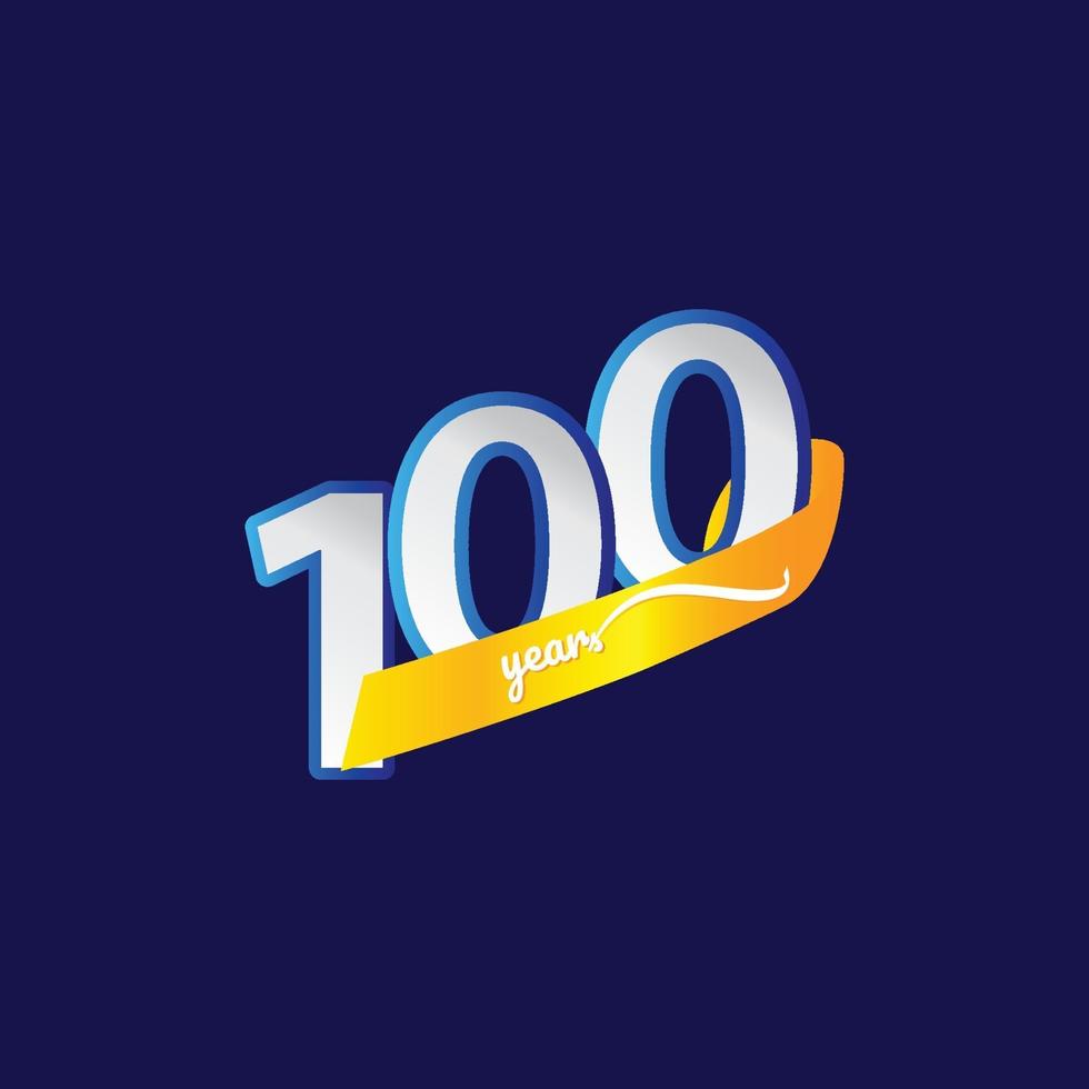 100 Years Anniversary Celebration Vector Template Design Illustration