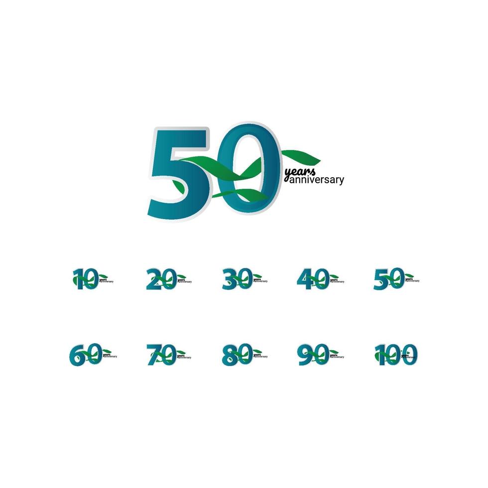 50 Years Anniversary Celebration Vector Template Design Illustration