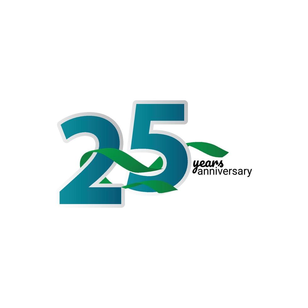 25 Years Anniversary Celebration Vector Template Design Illustration