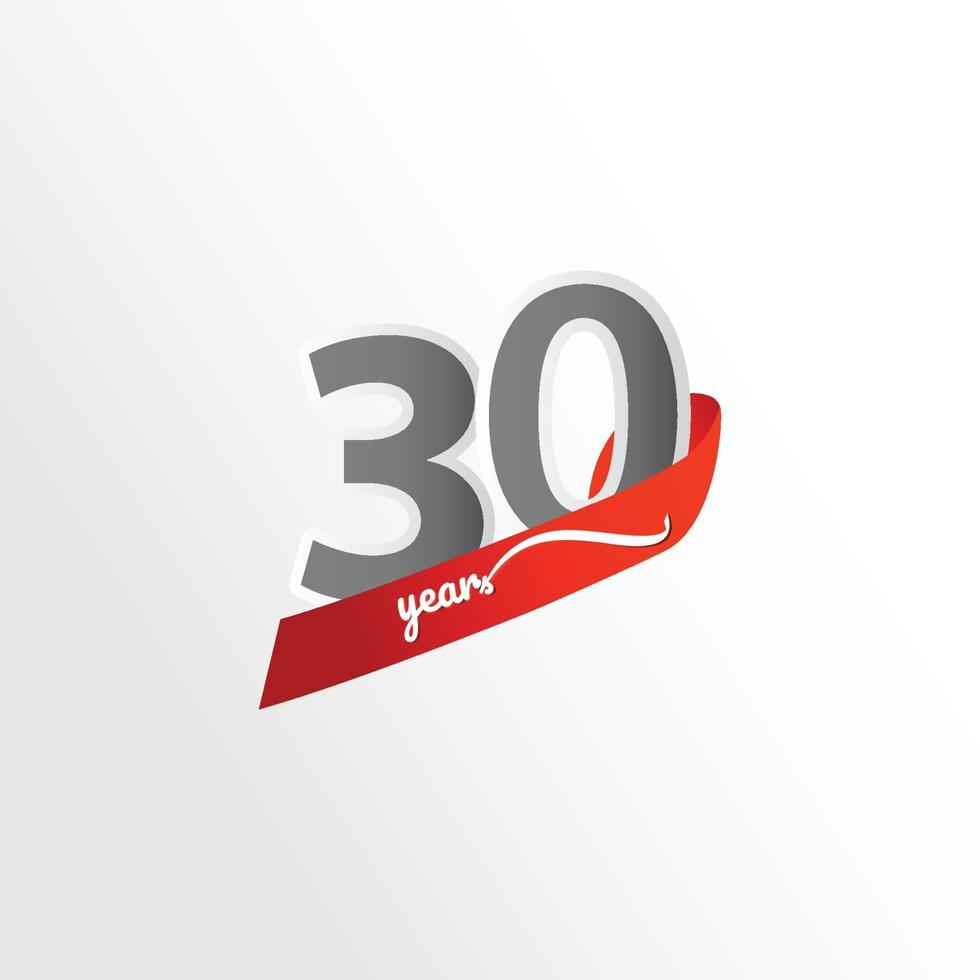 30 Years Anniversary Celebration Vector Template Design Illustration