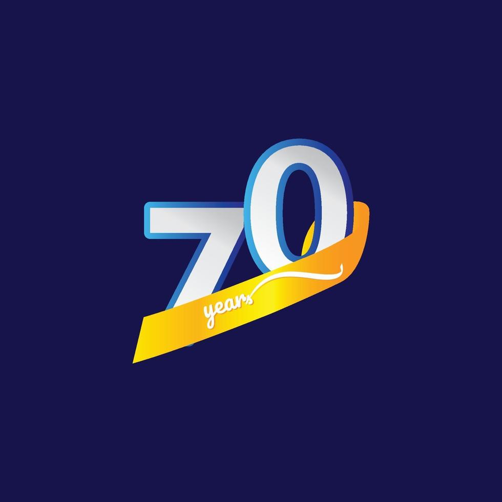 70 Years Anniversary Celebration Vector Template Design Illustration