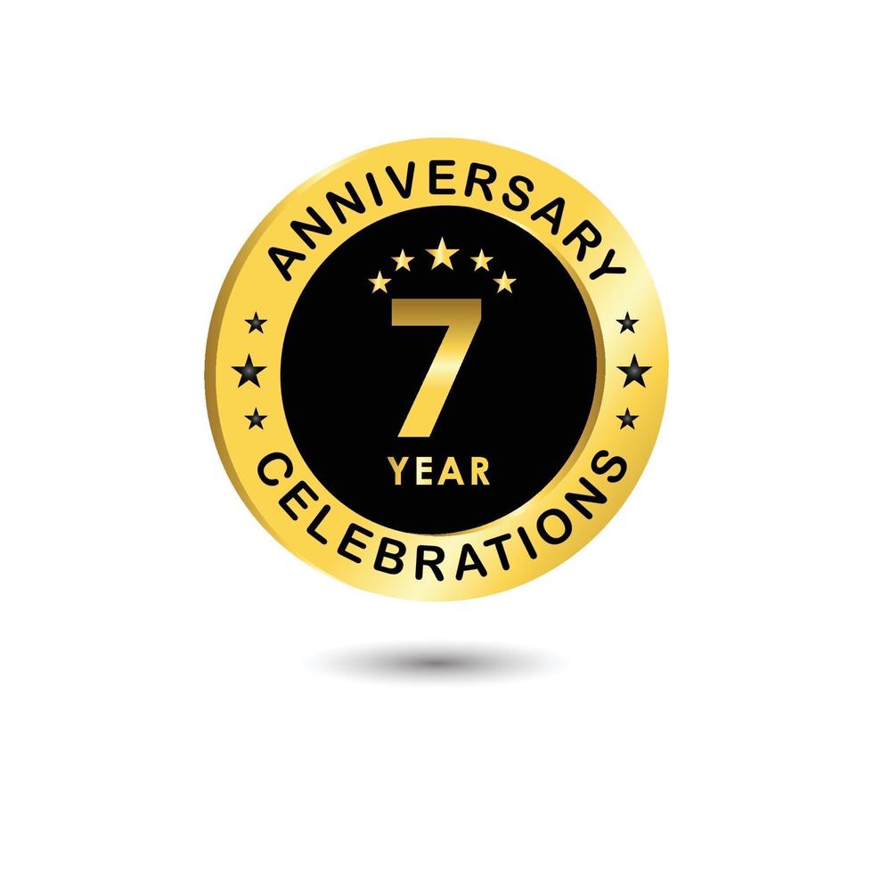 7 Years Anniversary Celebration Vector Template Design Illustration