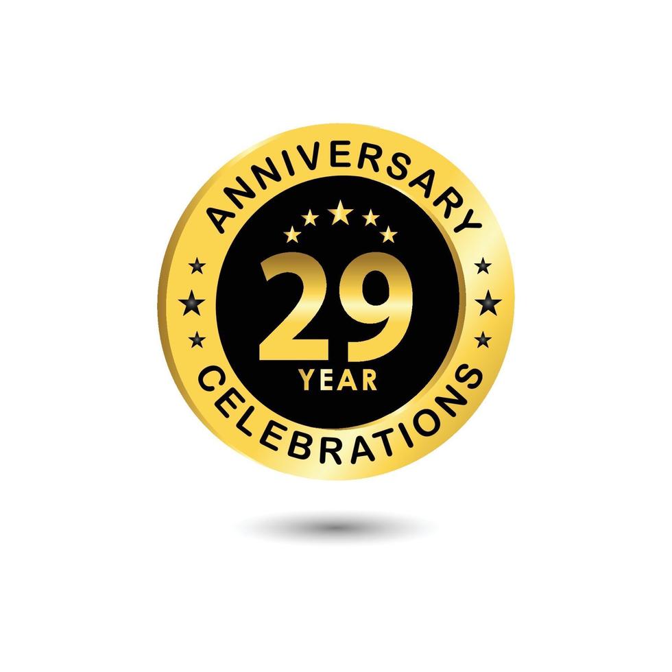 29 Years Anniversary Celebration Vector Template Design Illustration