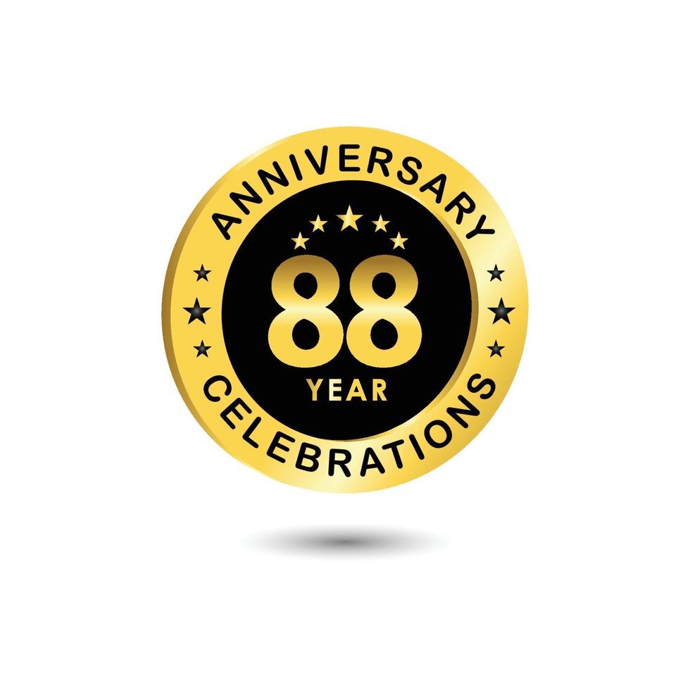 88 Years Anniversary Celebration Vector Template Design Illustration