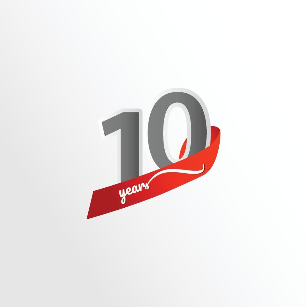 10 Years Anniversary Celebration Vector Template Design Illustration