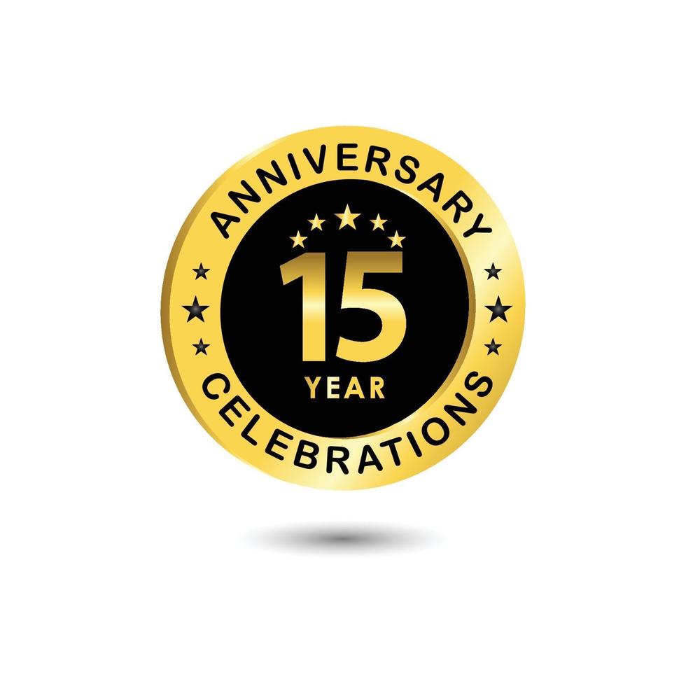 15 Years Anniversary Celebration Vector Template Design Illustration