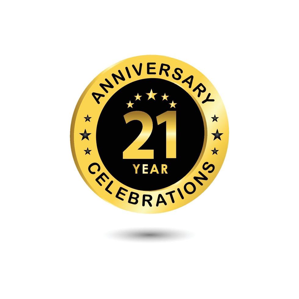21 Years Anniversary Celebration Vector Template Design Illustration