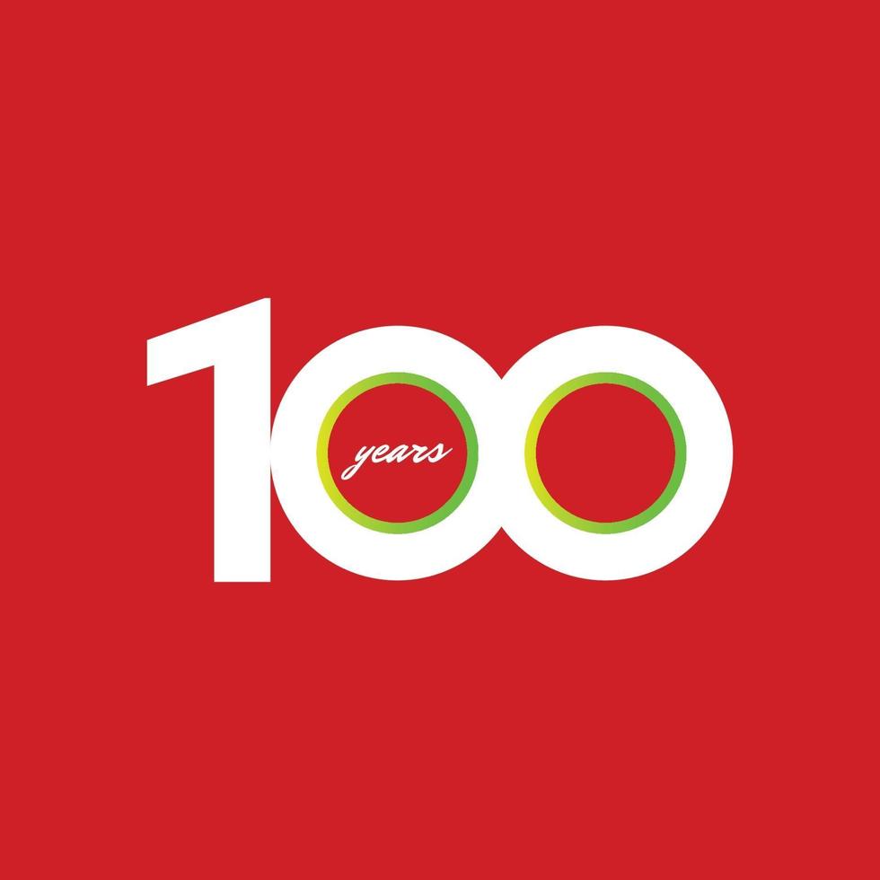 100 Years Anniversary Celebration Vector Template Design Illustration