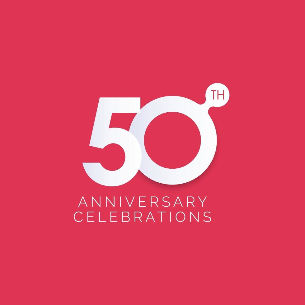 50 Years Anniversary Celebration Vector Template Design Illustration ...
