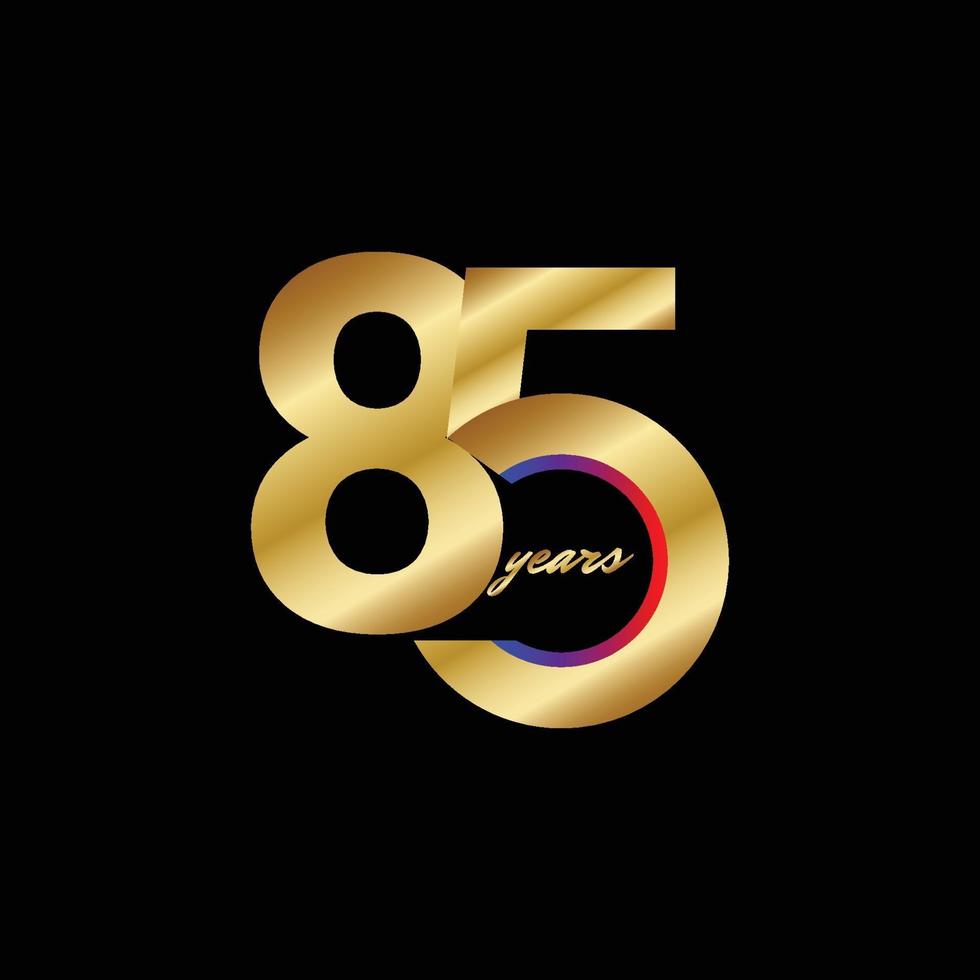 85 Years Anniversary Celebration Vector Template Design Illustration