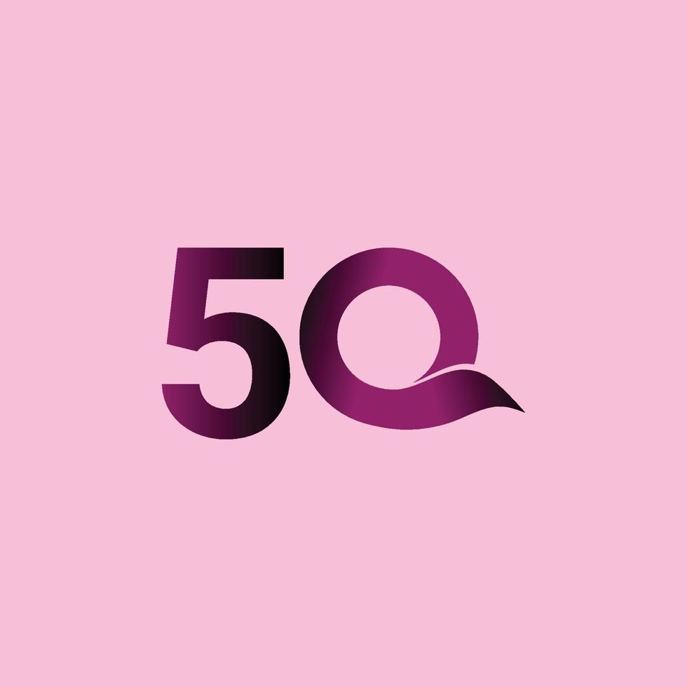 50 Years Anniversary Celebration Vector Template Design Illustration