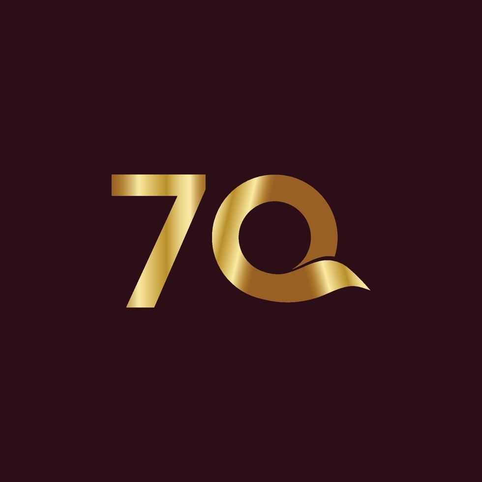 70 Years Anniversary Celebration Vector Template Design Illustration