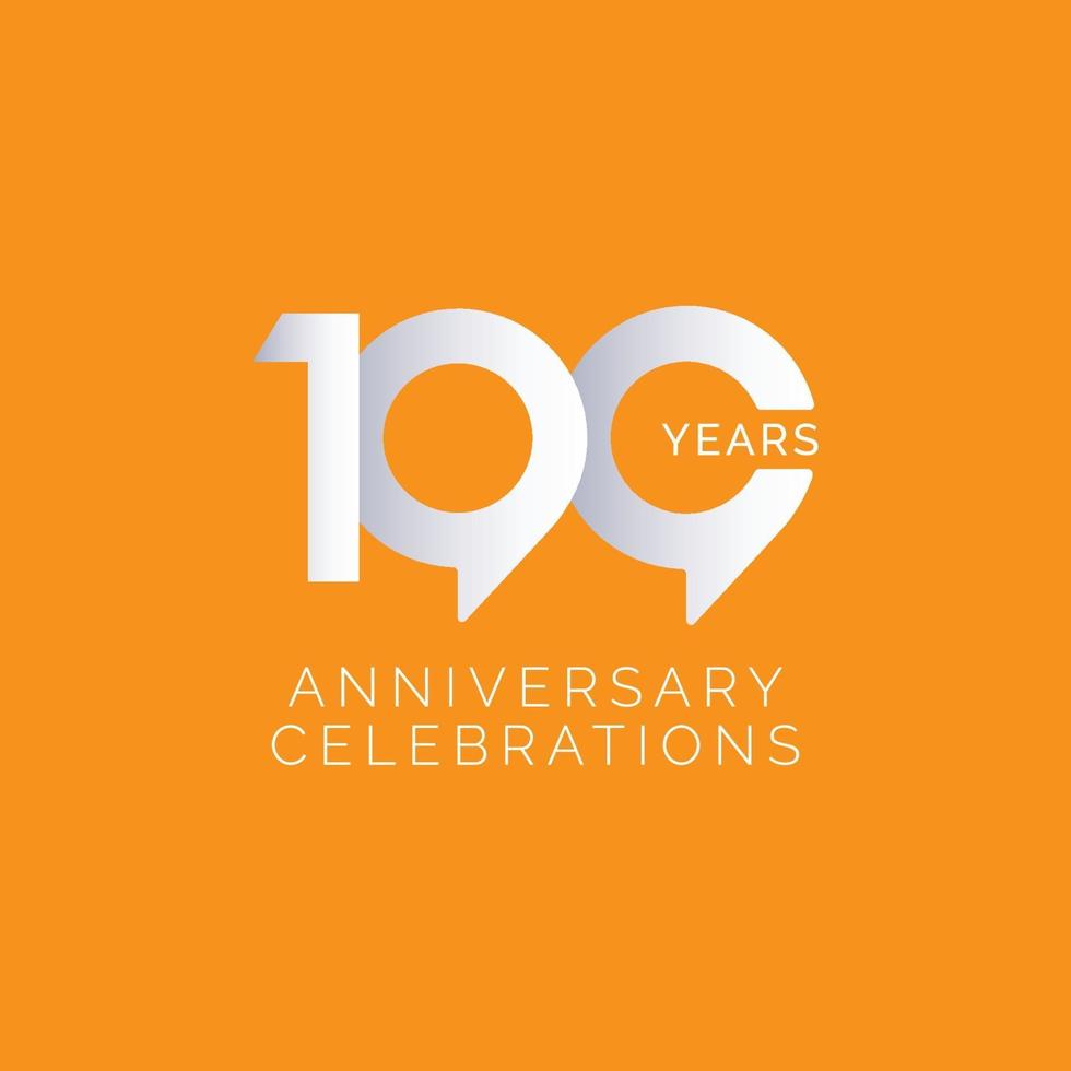 100 th Anniversary Celebration Vector Template Design Illustration