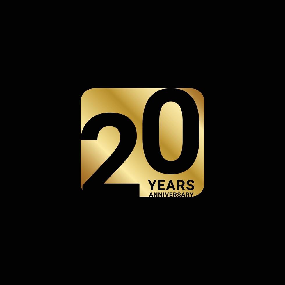 20 Years Anniversary Celebration Vector Template Design Illustration