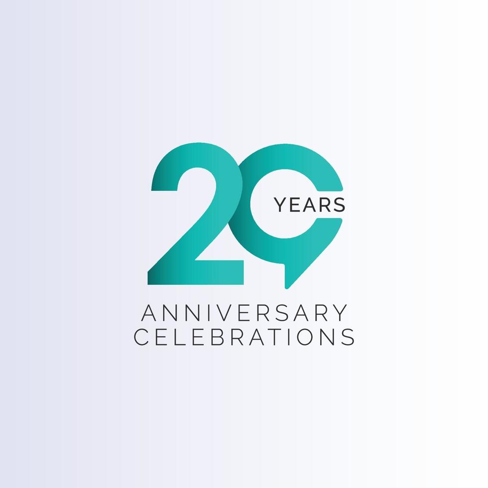 20 Years Anniversary Celebration Vector Template Design Illustration