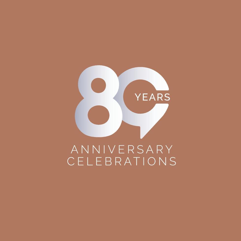 80 th Anniversary Celebration Vector Template Design Illustration