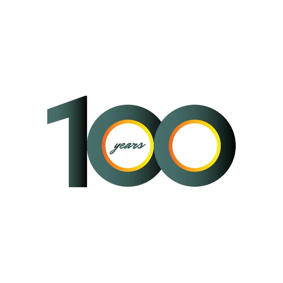 100 Years Anniversary Celebration Vector Template Design Illustration