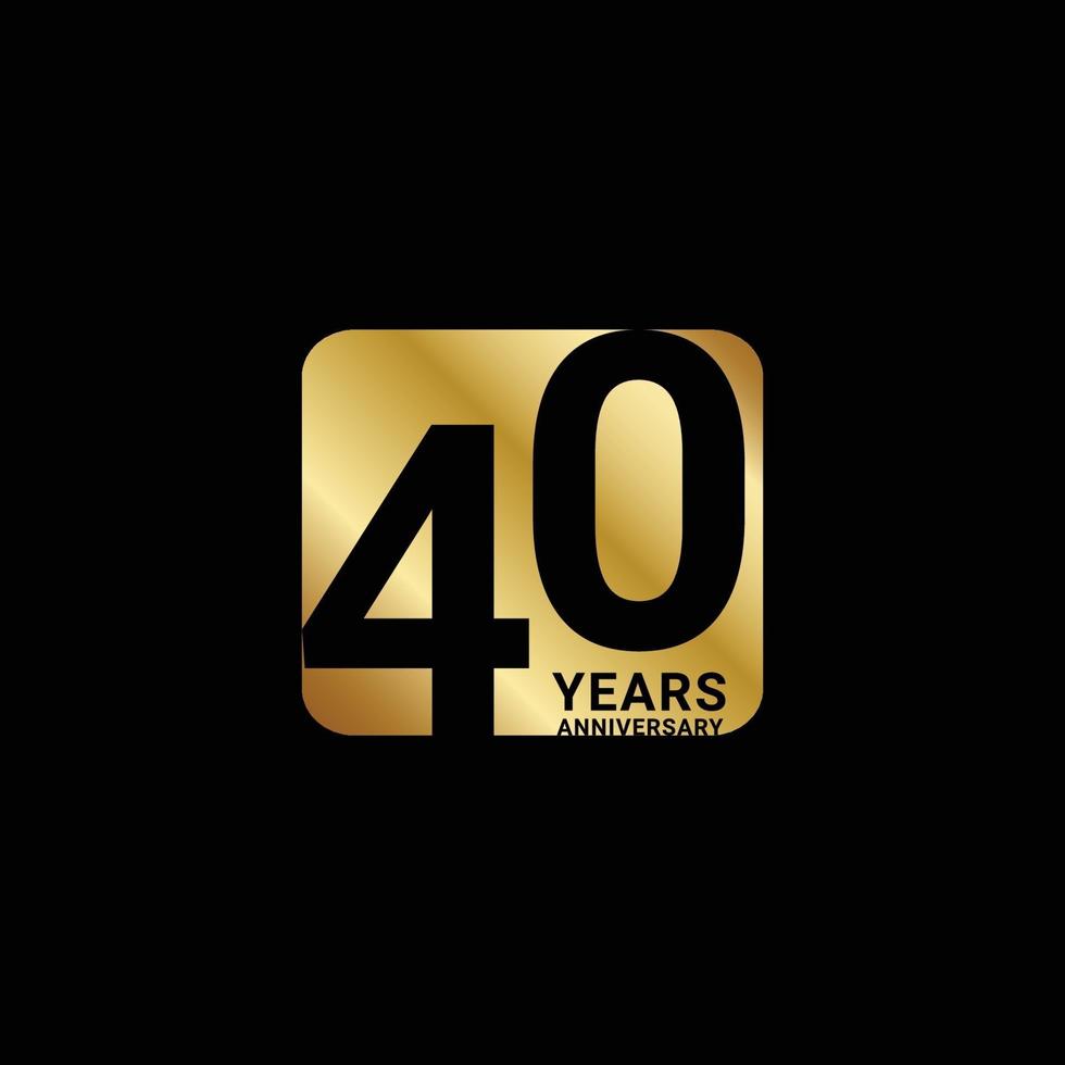 40 Years Anniversary Celebration Vector Template Design Illustration