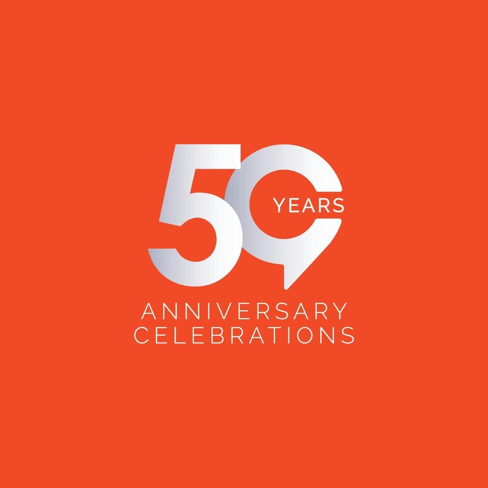 50 th Anniversary Celebration Vector Template Design Illustration