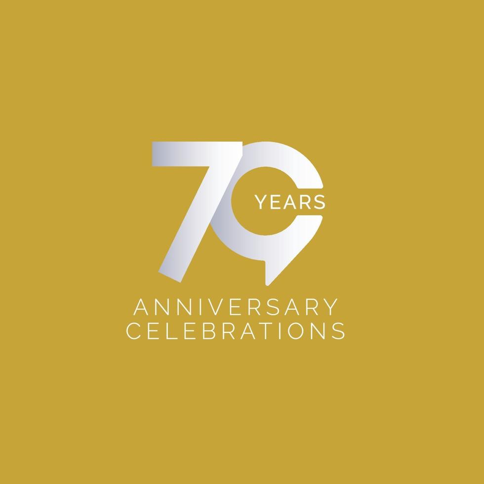70 th Anniversary Celebration Vector Template Design Illustration
