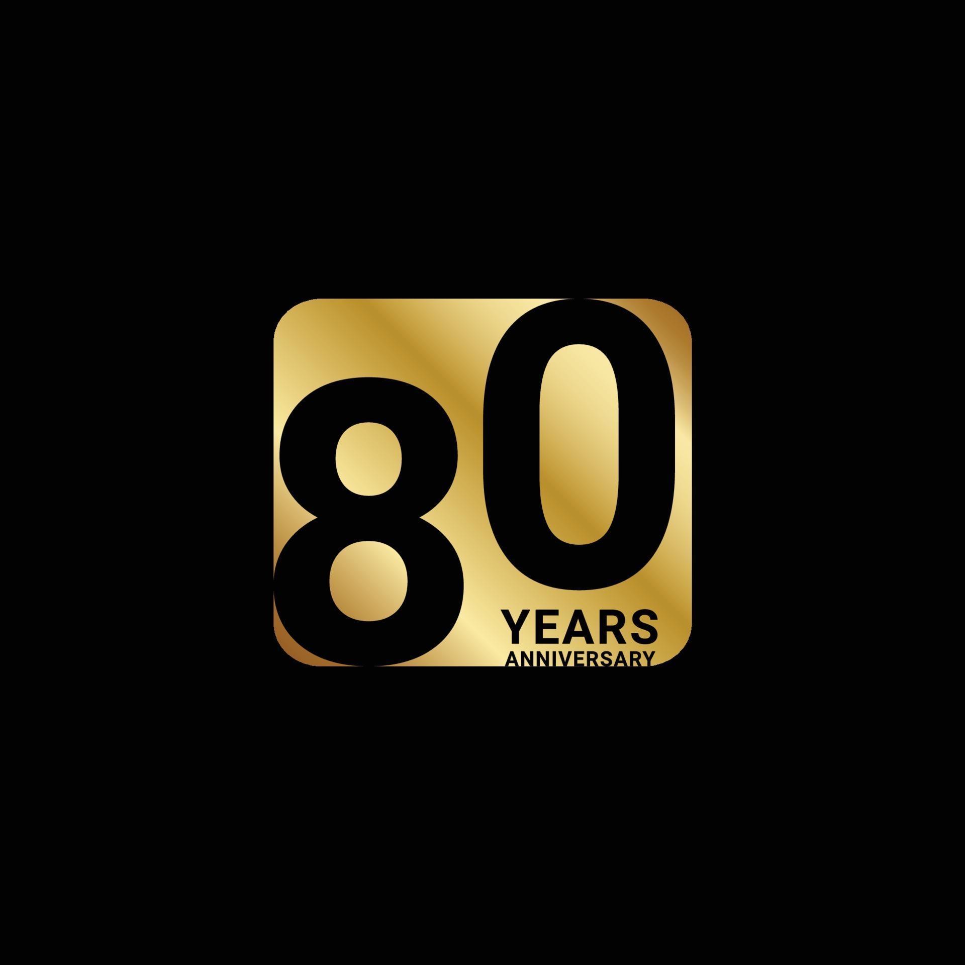 80 Years Anniversary Celebration Vector Template Design Illustration