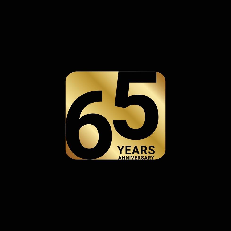 65 Years Anniversary Celebration Vector Template Design Illustration