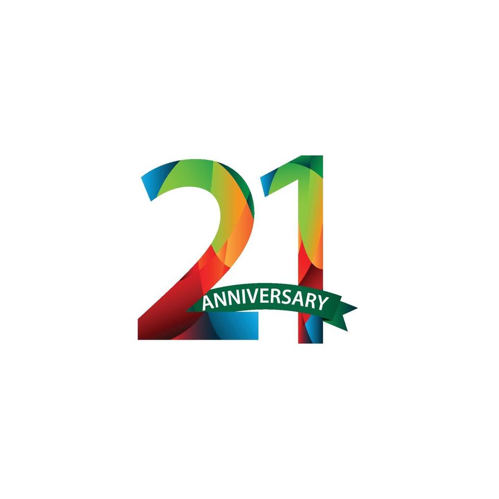 21 Years Anniversary Celebration Vector Template Design Illustration