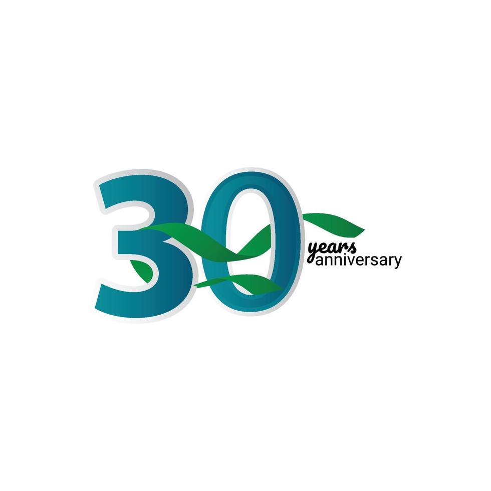30 Years Anniversary Celebration Vector Template Design Illustration