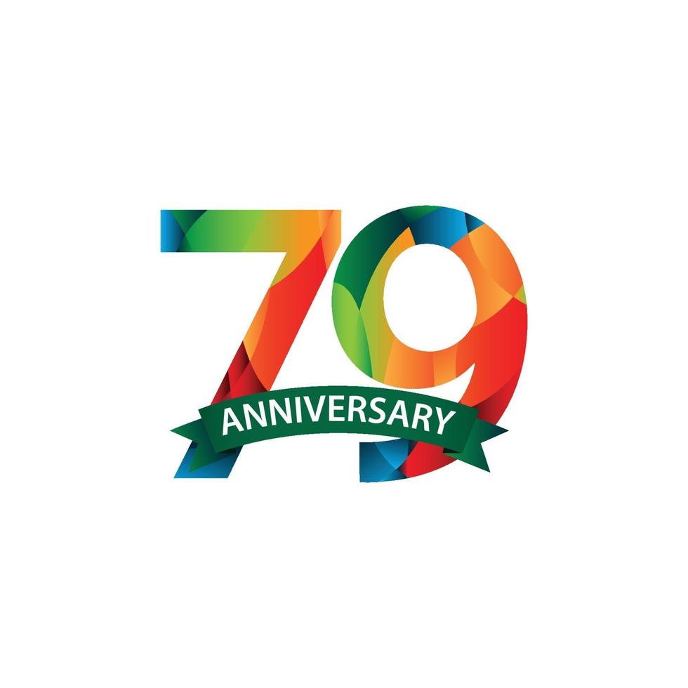 79 Years Anniversary Celebration Vector Template Design Illustration