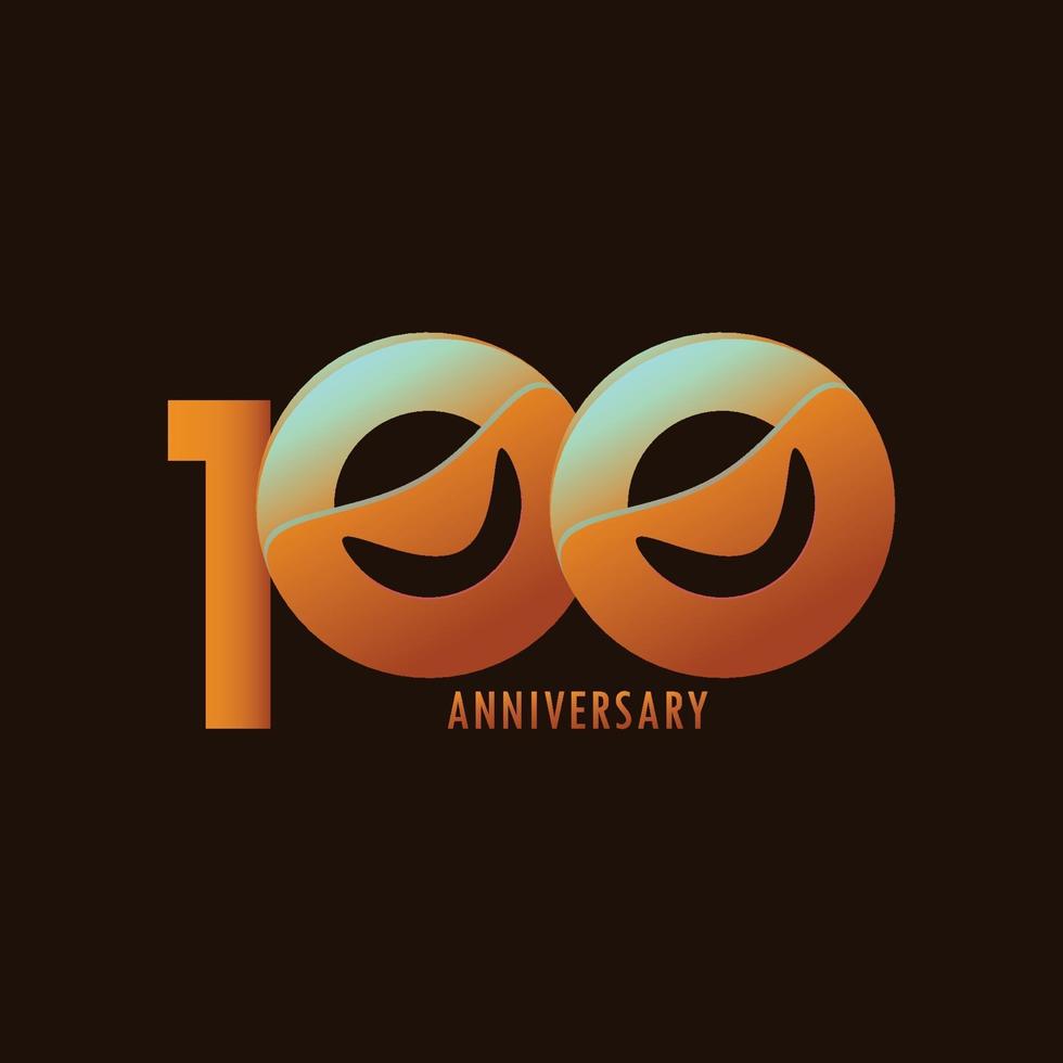 100 Years Anniversary Celebration Vector Template Design Illustration