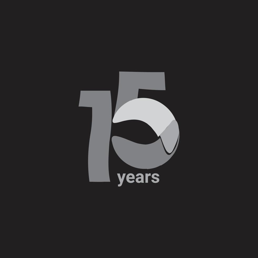 15 Years Anniversary Celebration Vector Template Design Illustration