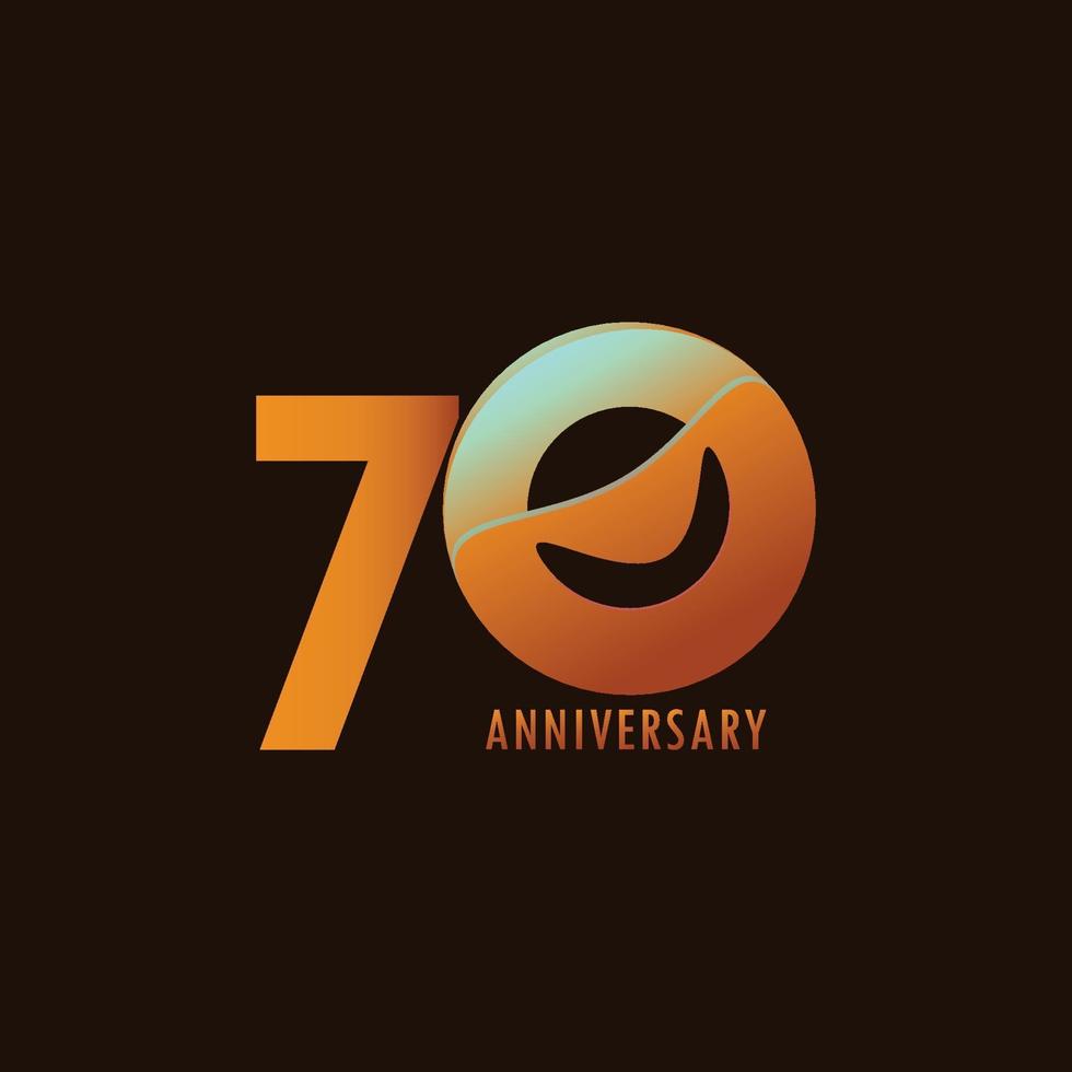 70 Years Anniversary Celebration Vector Template Design Illustration