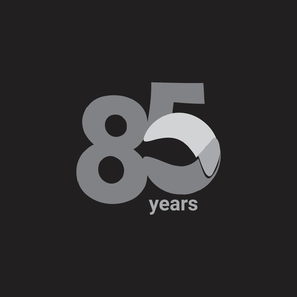 85 Years Anniversary Celebration Vector Template Design Illustration