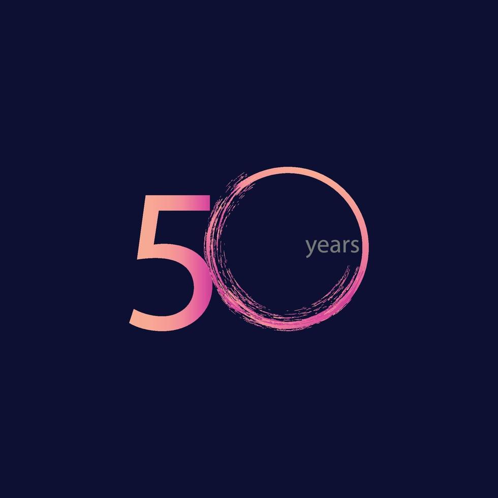 Ilustración de diseño de plantilla de vector de celebración de aniversario de 50 años