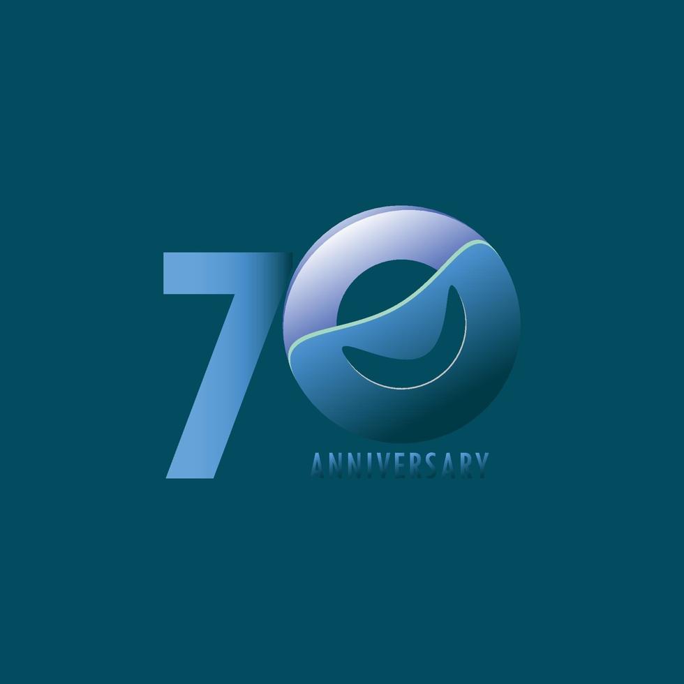 70 Years Anniversary Celebration Vector Template Design Illustration